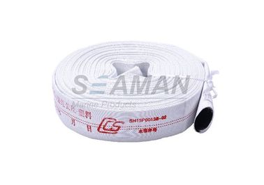 Marine CCS Certificate Polyester Fire Hose Dengan PVC / TPU / Rubber Lining