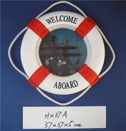 Nautical Aboard Life Saving Ring Foam Cloth Life Preserver Ring Decoration 14.5 &amp;quot;