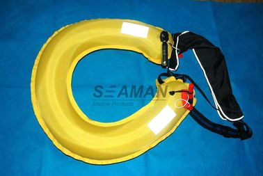 Infilatable Lifebuoy Ring 110N Buoyancy Perangkat Flotasi Pribadi Cincin Rescue Air