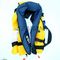 SOLAS 275N Navy Blue Inflatable Life Jacket Double Air Chamber 60G Cylinder Dengan Harness D Ring